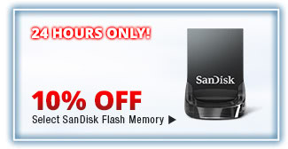 10% OFF SELECT SANDISK FLASH MEMORY