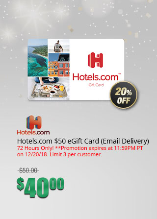 Hotels.com $50 Gift Card (Email Delivery)