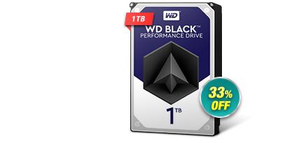 WD Black 1TB Performance Desktop Hard Disk Drive - 7200 RPM SATA 6Gb/s 64MB Cache 3.5 Inch