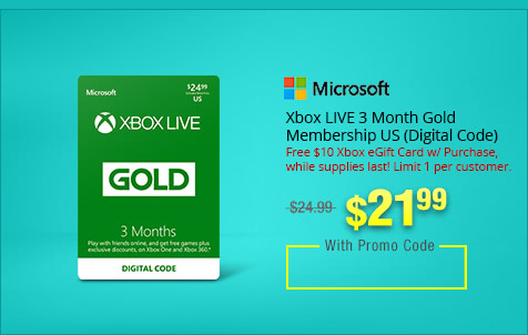 Xbox LIVE 3 Month Gold Membership US (Digital Code)
