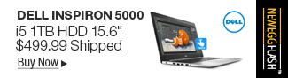 Newegg Flash – Dell Inspiron 5000 Series 15.6" FHD Touchscreen Notebook, Intel Quad-Core i5-8250U Upto 3.4GHz, 8GB DDR4, 1TB HDD, HDMI, Card Reader, Backlit Keyboard, USB, WiFi, Bluetooth, Windows 10 Home