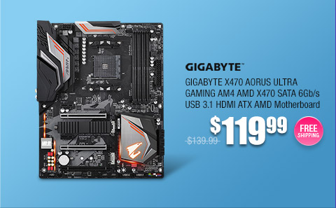 GIGABYTE X470 AORUS ULTRA GAMING AM4 AMD X470 SATA 6Gb/s USB 3.1 HDMI ATX AMD Motherboard