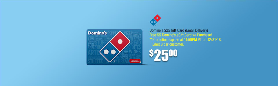 Domino's $25 Gift Card (Email Delivery)