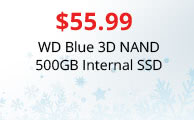 $55.99 WD Blue 3D NAND 500GB Internal SSD