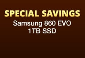 Special Savings on Samsung 860 EVO 1TB SSD