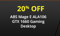 ABS Mage E Ryzen 5 GTX 1660 Gaming Desktop PC