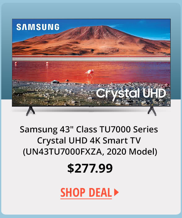 Samsung 43" Class TU7000 Series Crystal UHD 4K Smart TV (UN43TU7000FXZA, 2020 Model)