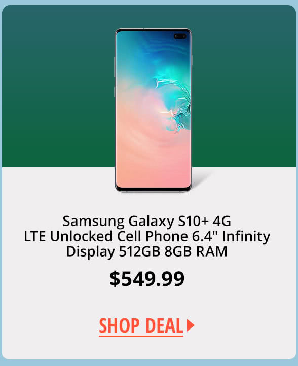 Samsung Galaxy S10+ 4G LTE Unlocked Cell Phone 6.4" Infinity Display 512GB 8GB RAM