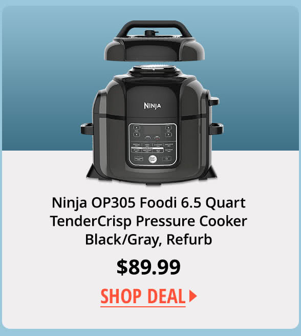 Ninja OP305 Foodi 6.5 Quart TenderCrisp Pressure Cooker Black/Gray, Refurb