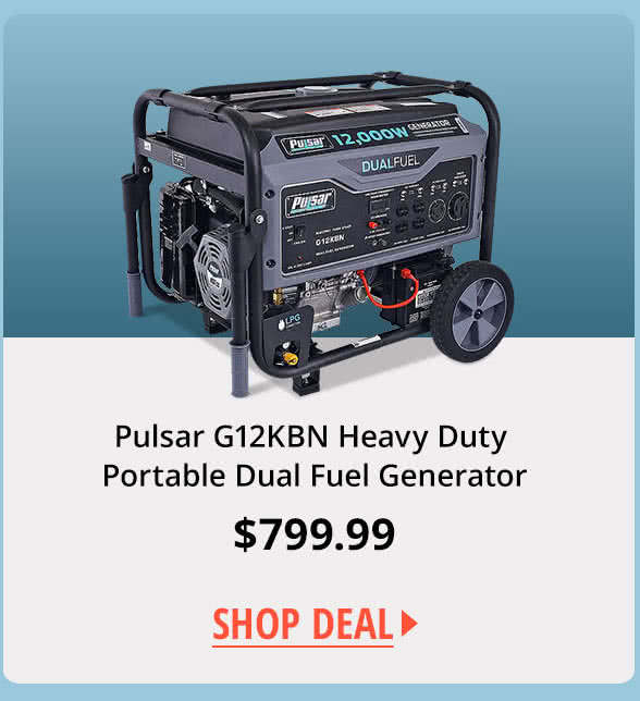 Pulsar G12KBN Heavy Duty Portable Dual Fuel Generator