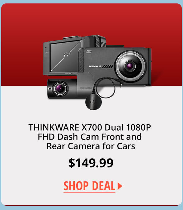 THINKWARE X700 Dual 1080P FHD Dash Cam Front and Rear Camera for Cars