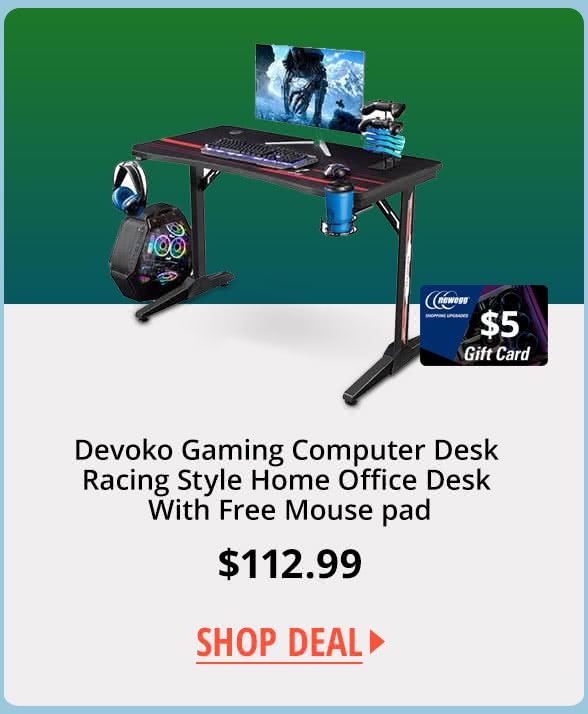 Devoko Gaming Computer Desk Racing Style Home Office Desk With Free Mouse pad