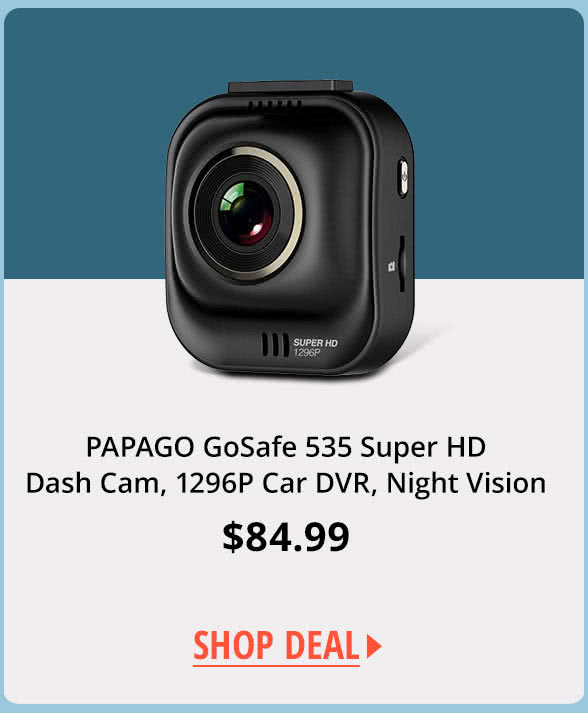 PAPAGO GoSafe 535 Super HD Dash Cam, 1296P Car DVR, Night Vision