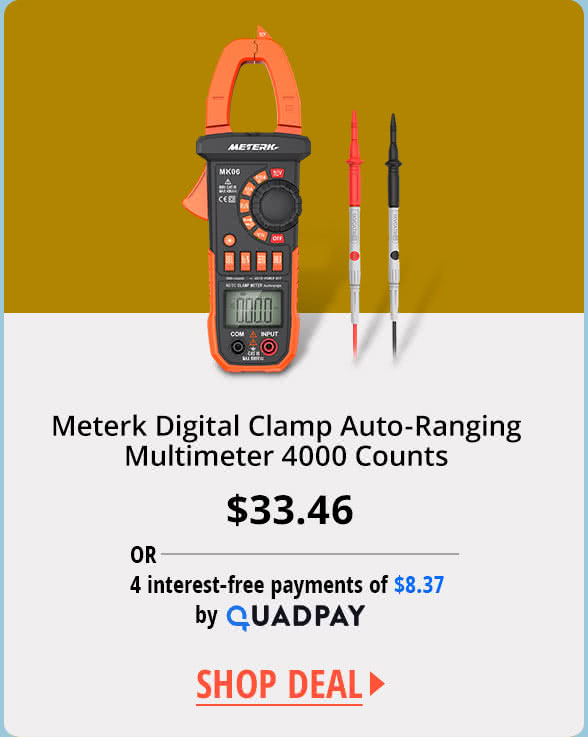 Meterk Digital Clamp Auto-Ranging Multimeter 4000 Counts