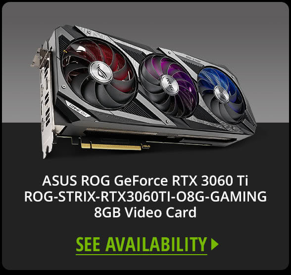 ASUS ROG GeForce RTX 3060 Ti ROG-STRIX-RTX3060TI-O8G-GAMING 8GB Video Card