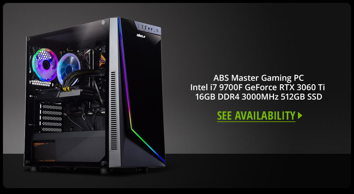 ABS Master Gaming PC Intel i7 9700F GeForce RTX 3060 Ti 16GB DDR4 3000MHz 512GB SSD