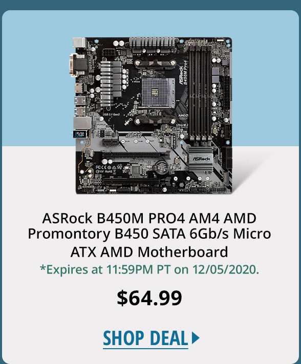 ASRock B450M PRO4 AM4 AMD Promontory B450 SATA 6Gb/s Micro ATX AMD Motherboard