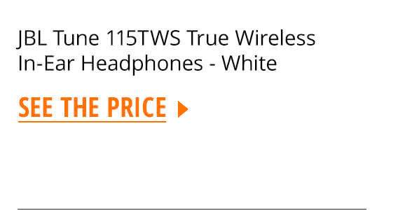 JBL Tune 115TWS True Wireless In-Ear Headphones - White