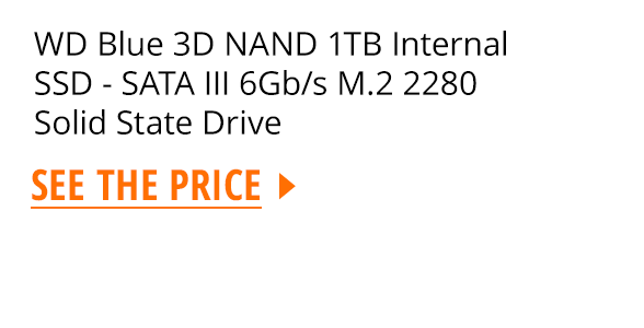 WD Blue 3D NAND 1TB Internal SSD - SATA III 6Gb/s M.2 2280 Solid State Drive