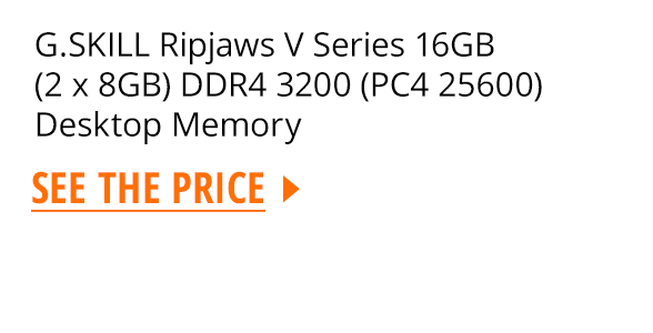 G.SKILL Ripjaws V Series 16GB (2 x 8GB) DDR4 3200 (PC4 25600) Desktop Memory