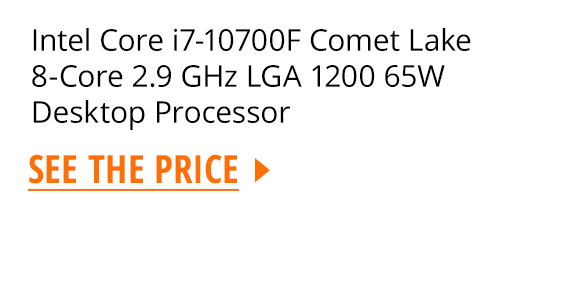 Intel Core i7-10700F Comet Lake 8-Core 2.9 GHz LGA 1200 65W Desktop Processor