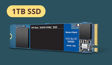 $94.99 WD Blue SN550 NVMe 1TB M.2 2280 SSD