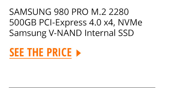 SAMSUNG 980 PRO M.2 2280 500GB PCI-Express 4.0 x4, NVMe Samsung V-NAND Internal SSD