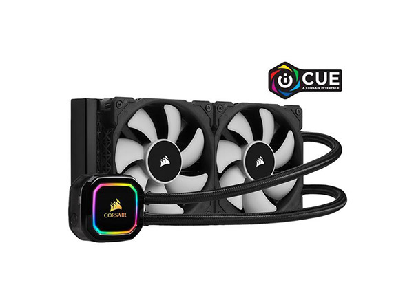 CORSAIR iCUE H100i RGB PRO XT, 240mm Radiator, Dual 120mm PWM Fans, Software Control, Liquid CPU Cooler