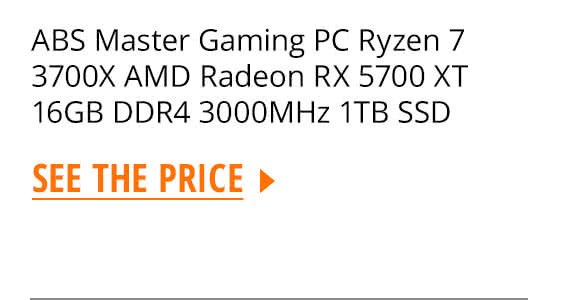 ABS Master Gaming PC Ryzen 7 3700X AMD Radeon RX 5700 XT 16GB DDR4 3000MHz 1TB SSD