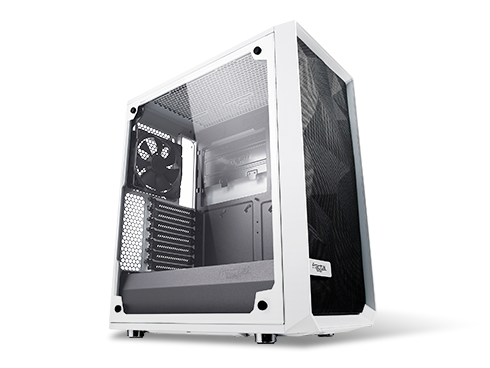 Fractal Design Meshify C White - TG Steel / Tempered Glass  ATX Mid Tower High-Airflow Compact Clear Computer Case