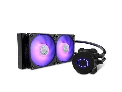 CoolerMaster MasterLiquid ML240L RGB V2, Close-Loop AIO CPU Cooler, 240 Radiator, Dual SickleFlow 120mm, RGB Lighting