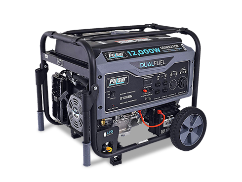 Pulsar G12KBN Heavy Duty Portable Dual Fuel Generator - 9500 Rated Watts & 12000 Peak Watts - Gas & LPG - Electric Start