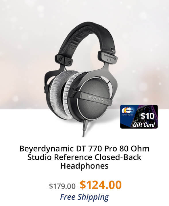 Beyerdynamic DT 770 Pro 80 Ohm Studio Reference Closed-Back Headphones