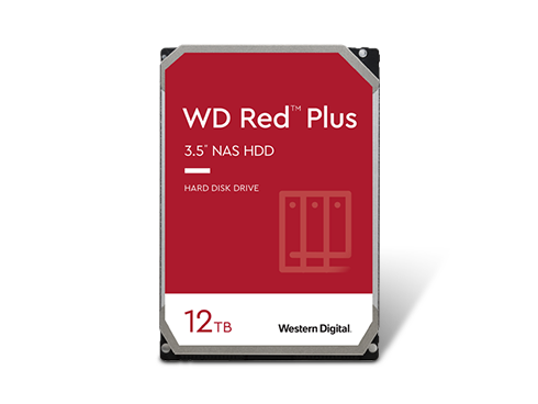 WD Red Plus 12TB NAS Hard Disk Drive - 7200 RPM Class SATA 6Gb/s, CMR, 256MB Cache, 3.5 Inch - WD120EFBX