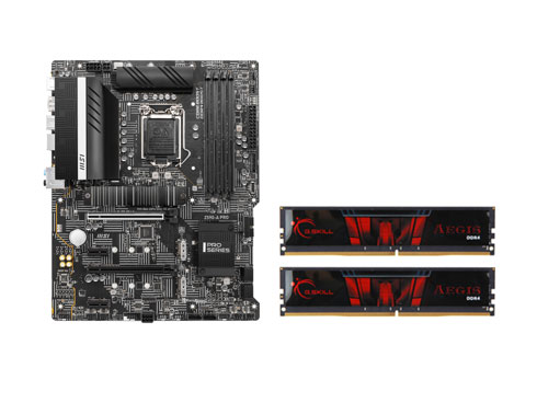 G.SKILL Aegis 32GB (2 x 16GB) DDR4 2666 (PC4 21300) Memory + MSI Z590-A PRO LGA 1200 ATX Intel Motherboard Combo