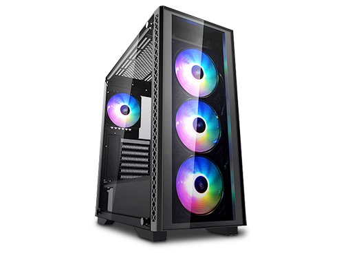 DEEPCOOL MATREXX 50 ADD-RGB 4F Mid-Tower Case 4x120mm ADD-RGB Fans, Full-size Tempered Glass Side And Front Panel, Motherboard SYNC Control