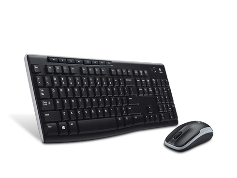 Logitech MK270 Wireless Keyboard and Mouse Combo 920-004536 - USB 2.0 RF Wireless Ergonomic Keyboard & Mouse