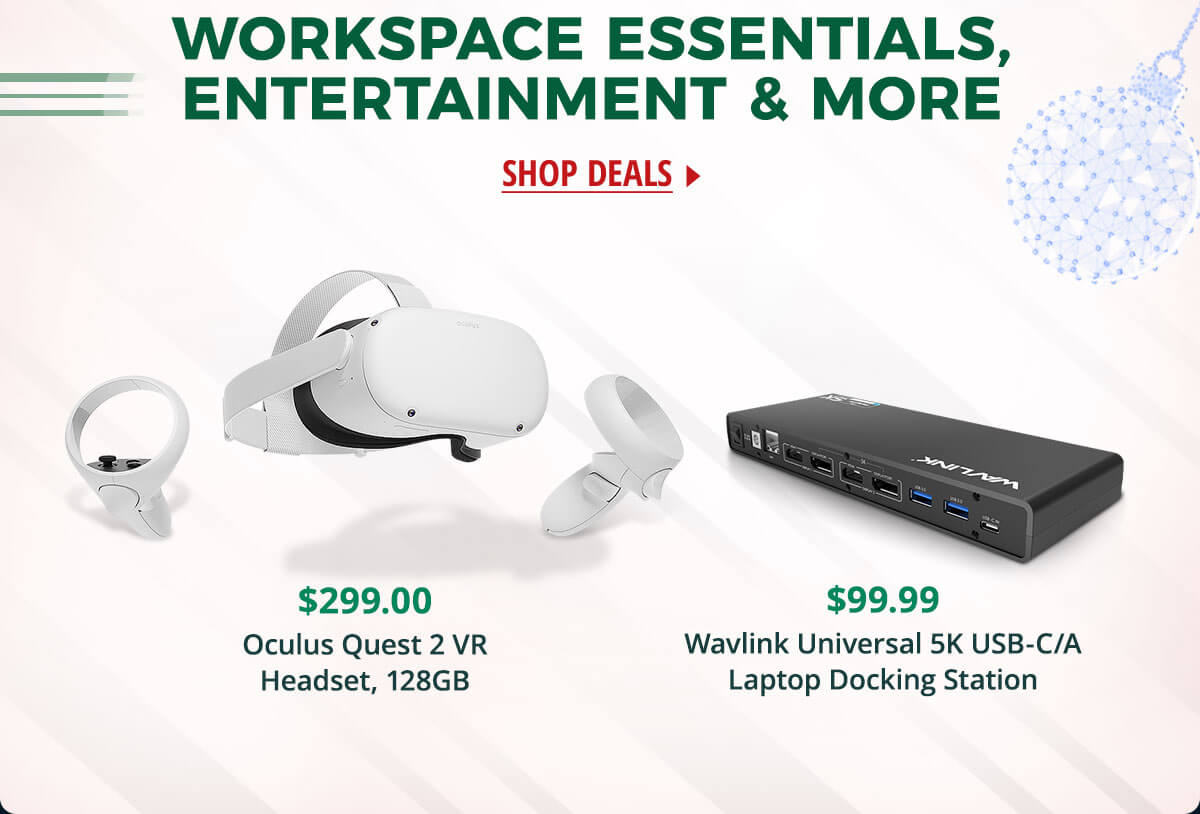 Workspace Essentials, Entertainment & More