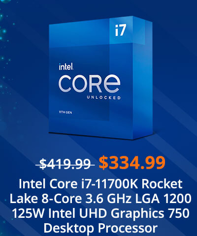 Intel Core i7-11700K Rocket Lake 8-Core 3.6 GHz LGA 1200 125W Intel UHD Graphics 750 Desktop Processor