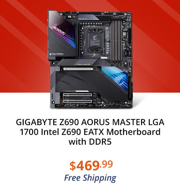 GIGABYTE Z690 AORUS MASTER LGA 1700 Intel Z690 EATX Motherboard with DDR5