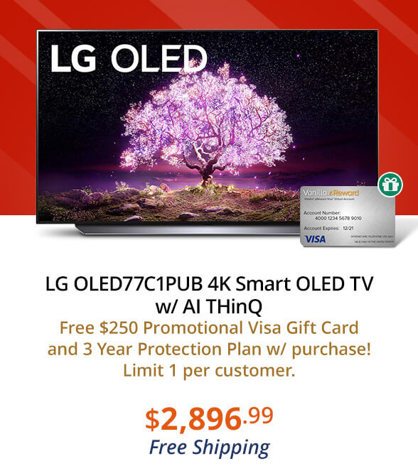 LG OLED77C1PUB 4K Smart OLED TV w/ AI THinQ