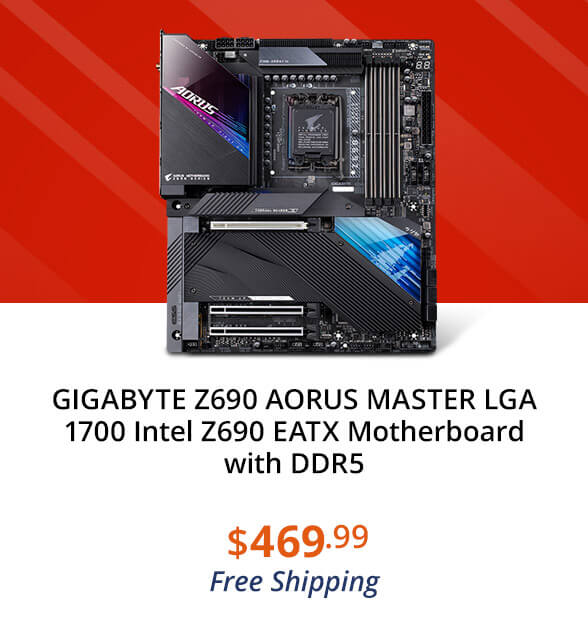 GIGABYTE Z690 AORUS MASTER LGA 1700 Intel Z690 EATX Motherboard with DDR5