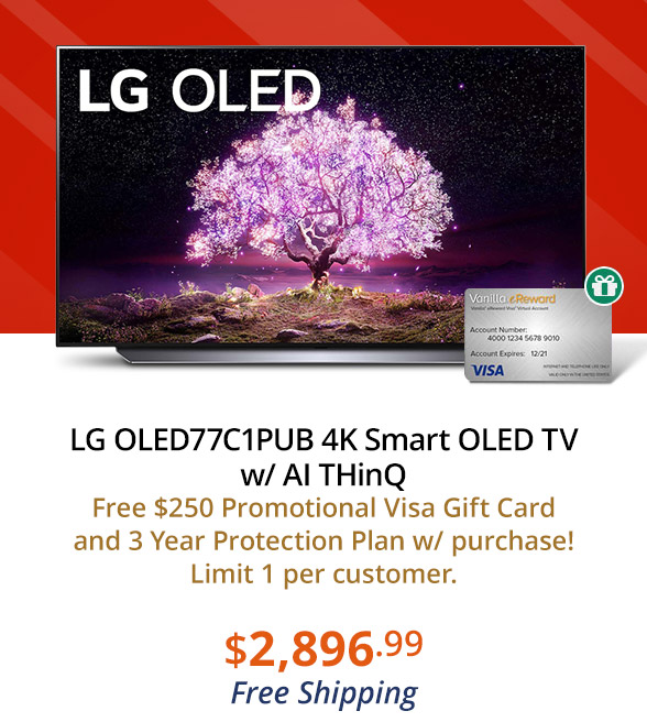 LG OLED77C1PUB 4K Smart OLED TV w/ AI THinQ