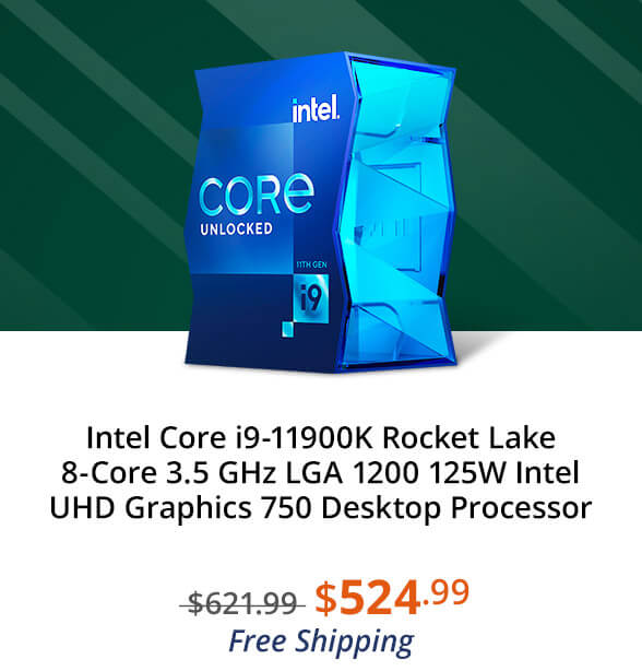 Intel Core i9-11900K Rocket Lake 8-Core 3.5 GHz LGA 1200 125W Intel UHD Graphics 750 Desktop Processor