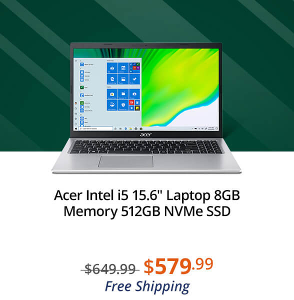 Acer Intel i5 15.6" Laptop 8GB Memory 512GB NVMe SSD