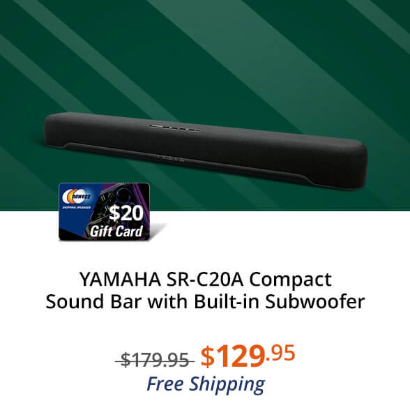 YAMAHA SR-C20A Compact Sound Bar with Built-in Subwoofer