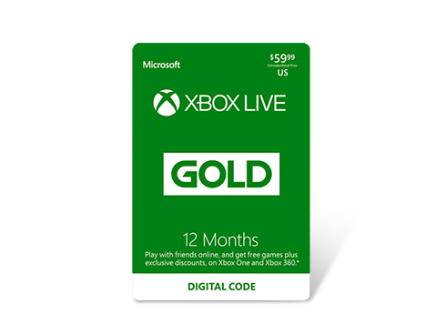 Xbox Gold Live: 12 Month Membership US (Digital Code)