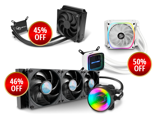 UP TO 50% OFF SELECT LIQUID COOLERS*