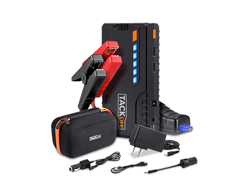 TACKLIFE T6 800A Peak 18000mAh Car Jump Starter (up to 7.0L Gas, 5.5L Diesel Engine) with Long Standby, Quick Charge, 12V Auto Battery Booster, Portable Power Pack for Cars, Trucks, SUV