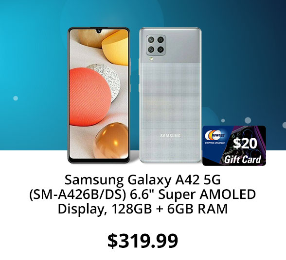 Samsung Galaxy A42 5G (SM-A426B/DS) 6.6" Super AMOLED Display, 128GB + 6GB RAM